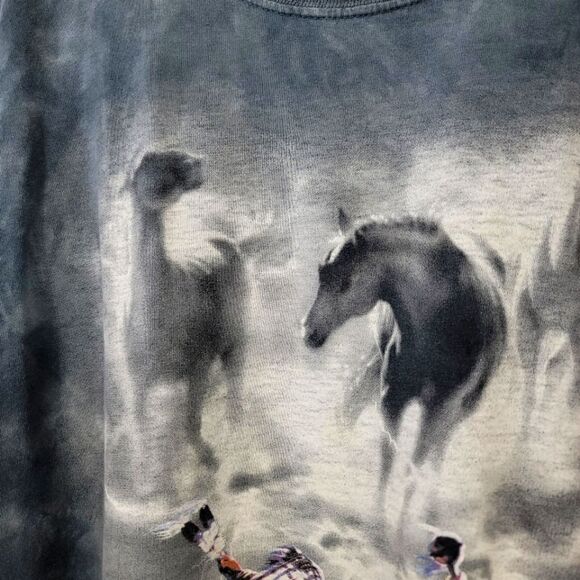 Vintage Y2K 2003 The Mountain Native American Man Tie-Dye T-Shirt Size XXXL (3X) - Picture 10 of 14